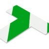 Green and white directional arrow.
