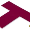 Here's an alt tag for the image: Burgundy T-shaped vinyl floor tape.