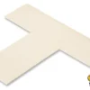Off-white T-shaped matting strip.