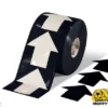 Black and white arrow floor tape roll