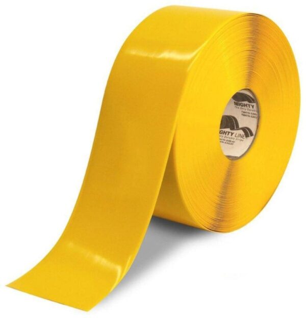 Roll of yellow floor marking tape.