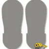 Gray footprint floor stencils pair.