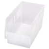 Here's an alt tag for the image: White plastic storage bin.